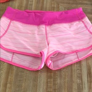 Lulu Pink Speed Shorts Size 6